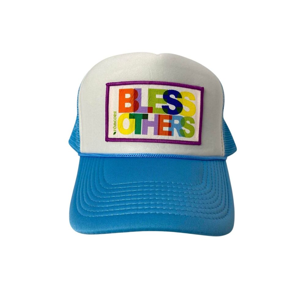 Bless Others Fomcore Brand New Trucker Hat Turquoise